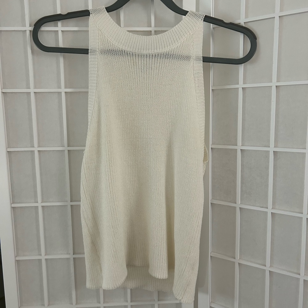 White knit tank